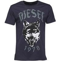 Diesel Mens T-Roff T-Shirt Navy