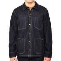 dickies garland city chore coat navy mens denim jacket in blue