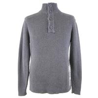 Dissident - Large Size - Charcoal - Rib Knit Sweater