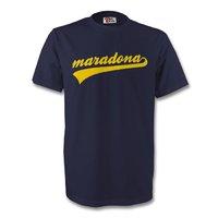 diego maradona boca juniors signature tee navy