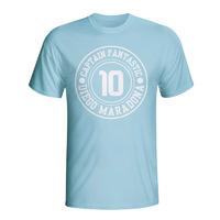 diego maradona argentina captain fantastic t shirt sky blue