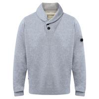 Dissident Shawl Neck Sweatshirt in Lt Grey