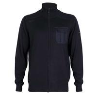 Dissident Gardiner zip up cardigan jacket in Dark Navy