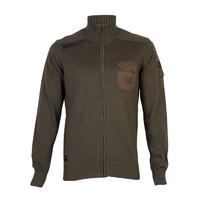 Dissident Talbot zip up cardigan in Dark Khaki