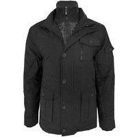 dissident cotton mix jacket with quilted jacket insert in black