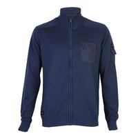 Dissident Talbot zip up cardigan in Midnight Blue