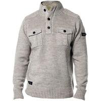 Dissident Navan Wool Blend Button Up Jumper in Grey