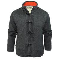 dissident sherpa lined chunky knit charcoal cardigan