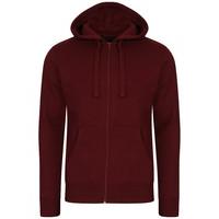 Dignum Zip Through Hoodie in Burgundy - Dissident