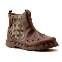 Digby, Brown Leather Boys Zip-up Boots