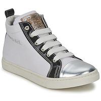 diesel var1 boyss childrens shoes high top trainers in white