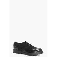 Diamante Chunky Sole Brogue - black