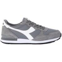 diadora camaro leather mens shoes trainers in grey