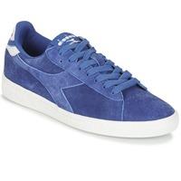 diadora game low suede mens shoes trainers in blue