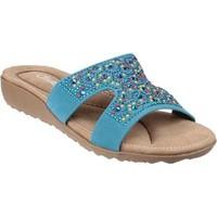 divaz kiti womens mules casual shoes in blue