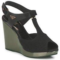 diesel peep wedge womens sandals in black