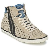 diesel beach pit w womens shoes high top trainers in beige