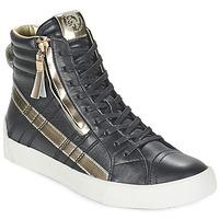 diesel d string plus w womens shoes high top trainers in black