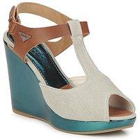 diesel peep wedge womens sandals in multicolour