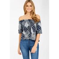 DITSY PATCH BARDOT BLOUSE