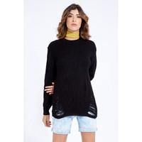 DISTRESSED CREW JUMPER