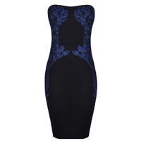 DIANE VON FURSTENBERG Lace Bodice Mini Dress