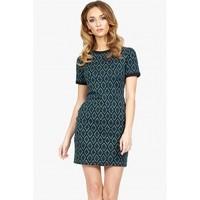 DIAMOND JACQUARD MINI DRESS