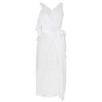 DIANE VON FURSTENBERG Asymmetric Lace Wrap Dress