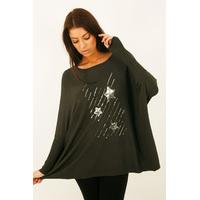 Dina sequin star batwing jumper