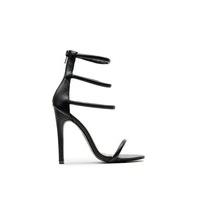 Diana Black Multi Strap Barely There Heels