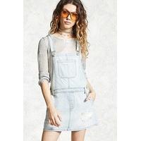 Distressed Overall Mini Dress