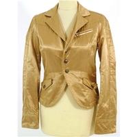 Diesel Size Large Gold/Bronze Fitted Blazer Jacket