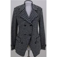 Diane Von Furstenberg, size 8 black & white striped jacket