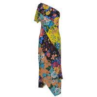 DIANE VON FURSTENBERG Floral One Shoulder Dress