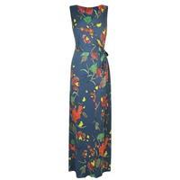 DIANE VON FURSTENBERG Sleeveless Floral Wrap Dress