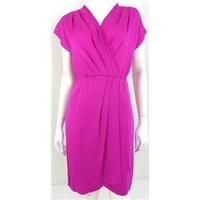 Diane von Furstenberg Size 10 Hot Pink Silk Blend Dress