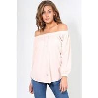 Diana Off The Shoulder Front Buttons Top