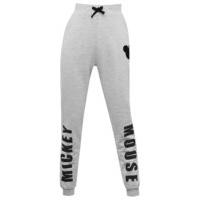 Disney teen girl grey marl boucle Mickey Mouse print wording stretch waistband cuffed ankle jogger - Grey Marl