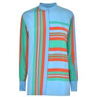 diane von furstenberg striped oversized silk shirt