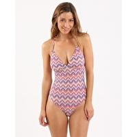 disco non wired swimsuit multi zig zag