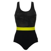 digital stripe soft cup chlorine resistant swimsuit