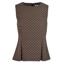 DIANE VON FURSTENBERG Mallorie Jacquard Peplum Top