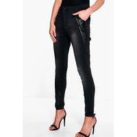 Distressed Skinny Jeans - black