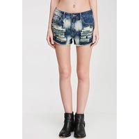 distressed bleach wash cutoffs