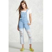 Distressed Dip-Dye Dungarees