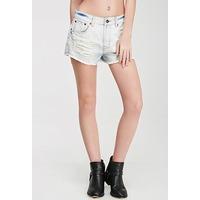 Distressed Bleach Wash Cutoffs