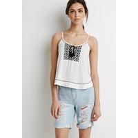 distressed denim bermuda shorts