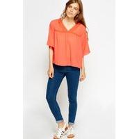 dip hem casual top