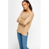 Dip Hem Casual Knit Jumper