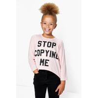 Dip Back Long Sleeve Tee - blush